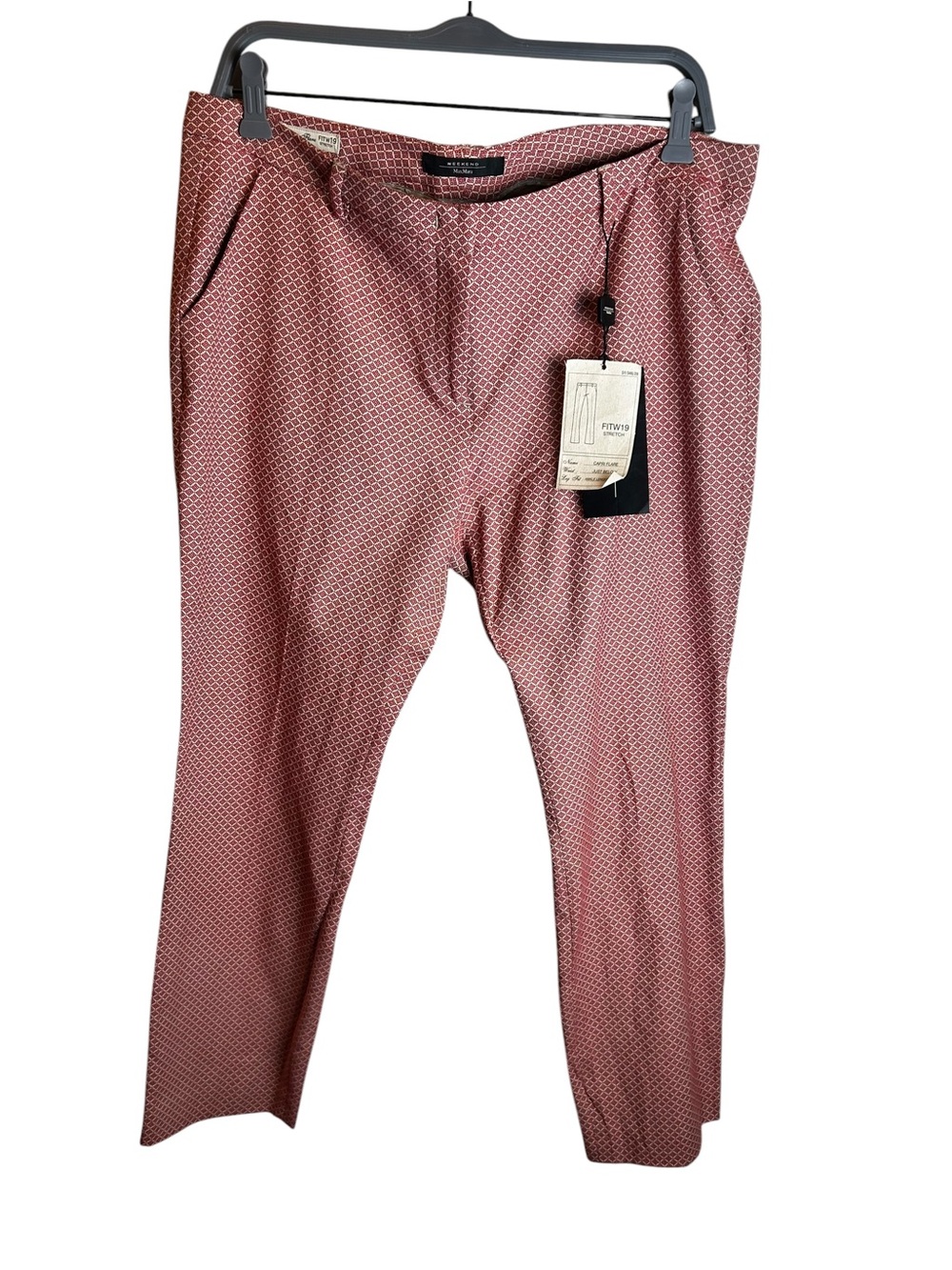 MaxMara Rose Pink Micro Geometric Trousers